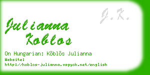 julianna koblos business card
