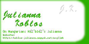 julianna koblos business card